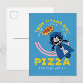 Tien Titans gaan! Raven "Truth Justice Pizza" Briefkaart (Voorkant / Achterkant)