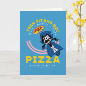 Tien Titans gaan! Raven "Truth Justice Pizza" Kaart (Gele Bloem)