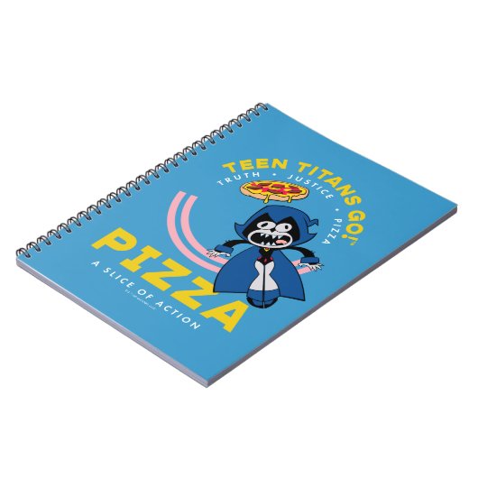 Tien Titans gaan! Raven "Truth Justice Pizza" Notitieboek (Linkerzijde)