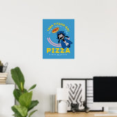 Tien Titans gaan! Raven "Truth Justice Pizza" Poster (Thuiskantoor)