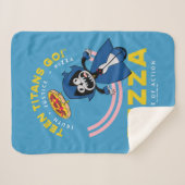 Tien Titans gaan! Raven "Truth Justice Pizza" Sherpa Deken (Voorkant (horizontaal))