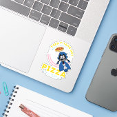 Tien Titans gaan! Raven "Truth Justice Pizza" Sticker (Laptop met iPhone)