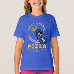 Tien Titans gaan! Raven "Truth Justice Pizza" T-shirt