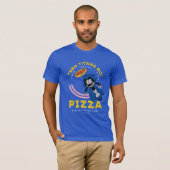 Tien Titans gaan! Raven "Truth Justice Pizza" T-shirt (Voorkant volledig)