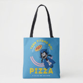 Tien Titans gaan! Raven "Truth Justice Pizza" Tote Bag (Voorkant)