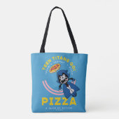 Tien Titans gaan! Raven "Truth Justice Pizza" Tote Bag (Achterkant)