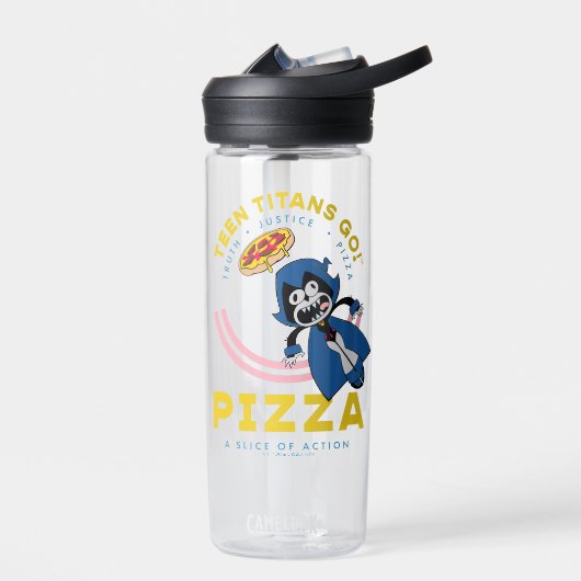 Tien Titans gaan! Raven "Truth Justice Pizza" Waterfles (Links)