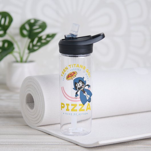 Tien Titans gaan! Raven "Truth Justice Pizza" Waterfles (Links)