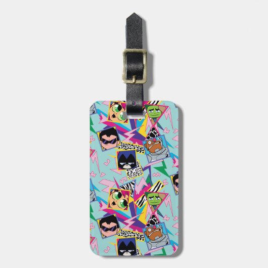 Tien Titans gaan! | Retro 90's Group Collage Bagagelabel (Voorkant verticaal)
