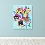 Tien Titans gaan! | Retro 90's Group Collage Canvas Afdruk (Insitu (Houten vloer))