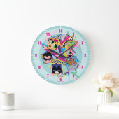 Tien Titans gaan! | Retro 90's Group Collage Grote Klok (Huis)