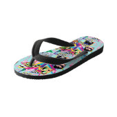 Tien Titans gaan! | Retro 90's Group Collage Kinder Teenslippers (Schuin)