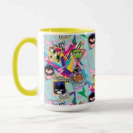 Tien Titans gaan! | Retro 90's Group Collage Mok (Links)