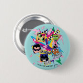 Tien Titans gaan! | Retro 90's Group Collage Ronde Button 5,7 Cm (Voorkant /achterkant)