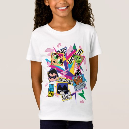 Tien Titans gaan! | Retro 90's Group Collage T-shirt (Voorkant)