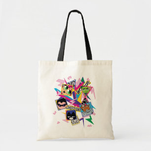 Tien Titans gaan!   Retro 90's Group Collage Tote Bag