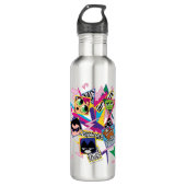 Tien Titans gaan! | Retro 90's Group Collage Waterfles (Voorkant)