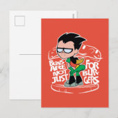 Tien Titans gaan! | Robin Booty Scooty Buns Briefkaart (Voorkant / Achterkant)