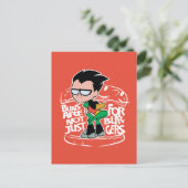 Tien Titans gaan! | Robin Booty Scooty Buns Briefkaart (Staand voorkant)