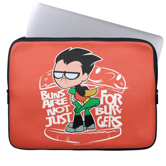Tien Titans gaan! | Robin Booty Scooty Buns Laptop Sleeve (Voorkant)