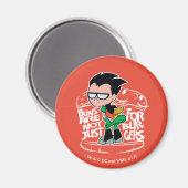 Tien Titans gaan! | Robin Booty Scooty Buns Magneet (Voorkant / Achterkant)