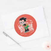 Tien Titans gaan! | Robin Booty Scooty Buns Ronde Sticker (Envelop)