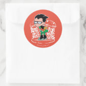 Tien Titans gaan! | Robin Booty Scooty Buns Ronde Sticker (Tas)