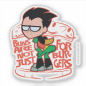 Tien Titans gaan! | Robin Booty Scooty Buns Sticker (Voorkant)