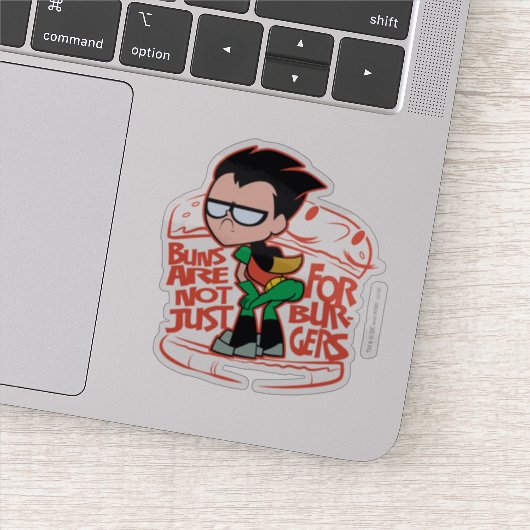 Tien Titans gaan! | Robin Booty Scooty Buns Sticker (Detail)
