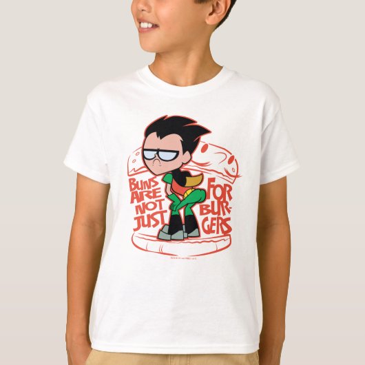Tien Titans gaan! | Robin Booty Scooty Buns T-shirt (Voorkant)