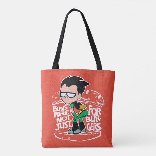 Tien Titans gaan! | Robin Booty Scooty Buns Tote Bag (Achterkant)