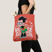 Tien Titans gaan! | Robin Booty Scooty Buns Tote Bag (Dichtbij)