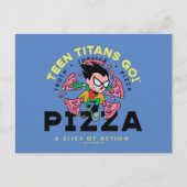 Tien Titans gaan! Robin "Truth Justice Pizza" Briefkaart (Voorkant)