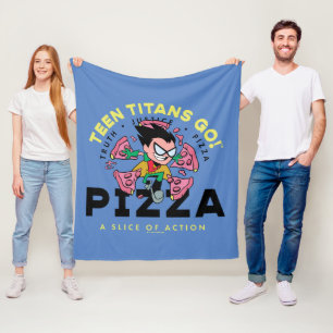 Tien Titans gaan! Robin "Truth Justice Pizza" Fleece Deken