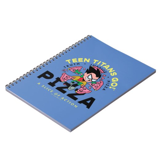 Tien Titans gaan! Robin "Truth Justice Pizza" Notitieboek (Linkerzijde)