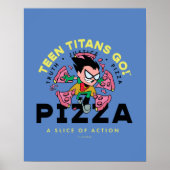 Tien Titans gaan! Robin "Truth Justice Pizza" Poster (Voorkant)