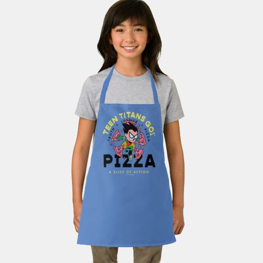 Tien Titans gaan! Robin "Truth Justice Pizza" Schort (Insitu)