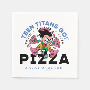 Tien Titans gaan! Robin "Truth Justice Pizza" Servet