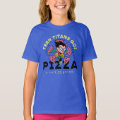 Tien Titans gaan! Robin "Truth Justice Pizza" T-shirt (Voorkant)