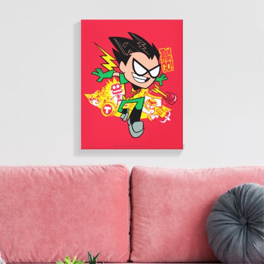Tien Titans gaan! | Robin's Arsenal Graphic Canvas Afdruk (Insitu (Woonkamer))