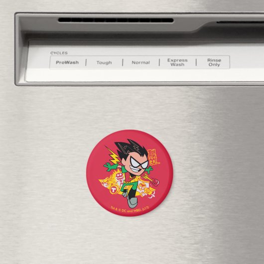 Tien Titans gaan! | Robin's Arsenal Graphic Magneet (Insitu (Vaatwasser))