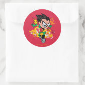 Tien Titans gaan! | Robin's Arsenal Graphic Ronde Sticker (Tas)