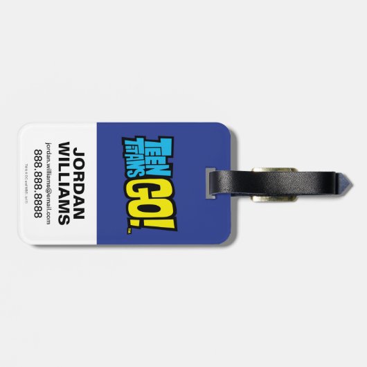 Tien Titans gaan! | Starfire "Cribblenibbits". Bagagelabel (Achterkant horizontaal)