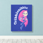 Tien Titans gaan! | Starfire "Cribblenibbits". Canvas Afdruk (Insitu (Houten vloer))