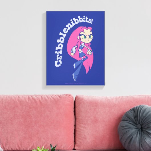 Tien Titans gaan! | Starfire "Cribblenibbits". Canvas Afdruk (Insitu (Woonkamer))
