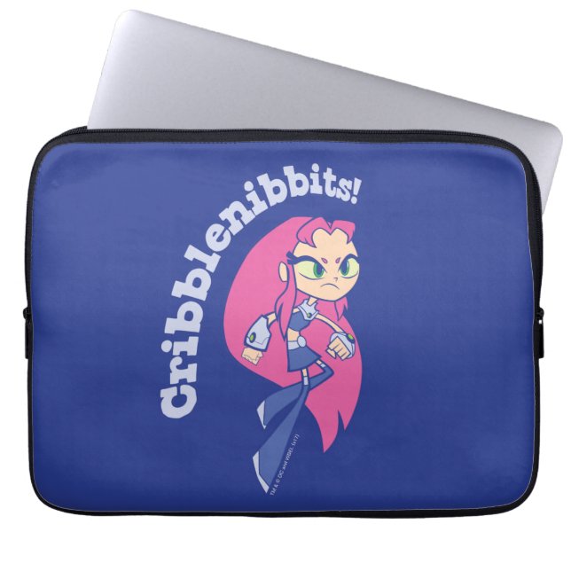 Tien Titans gaan! | Starfire "Cribblenibbits". Laptop Sleeve (Voorkant)