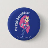 Tien Titans gaan! | Starfire "Cribblenibbits". Ronde Button 5,7 Cm (Voorkant)