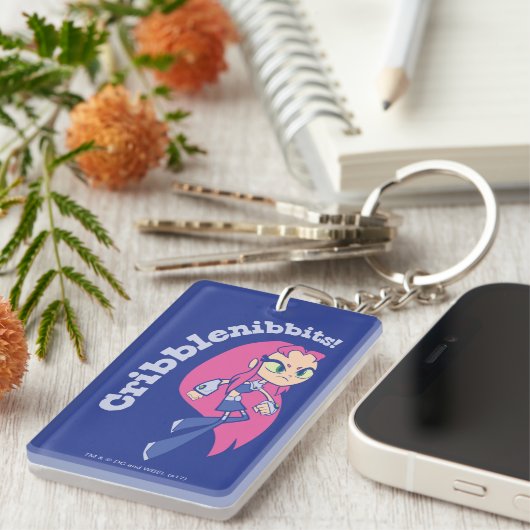 Tien Titans gaan! | Starfire "Cribblenibbits". Sleutelhanger (Voorkant Rechts)