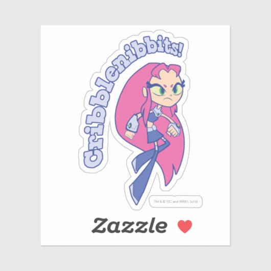 Tien Titans gaan! | Starfire "Cribblenibbits". Sticker (Vel)