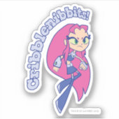 Tien Titans gaan! | Starfire "Cribblenibbits". Sticker (Voorkant)